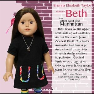 The New York Doll Collection City Girls 18 inch Doll - Beth